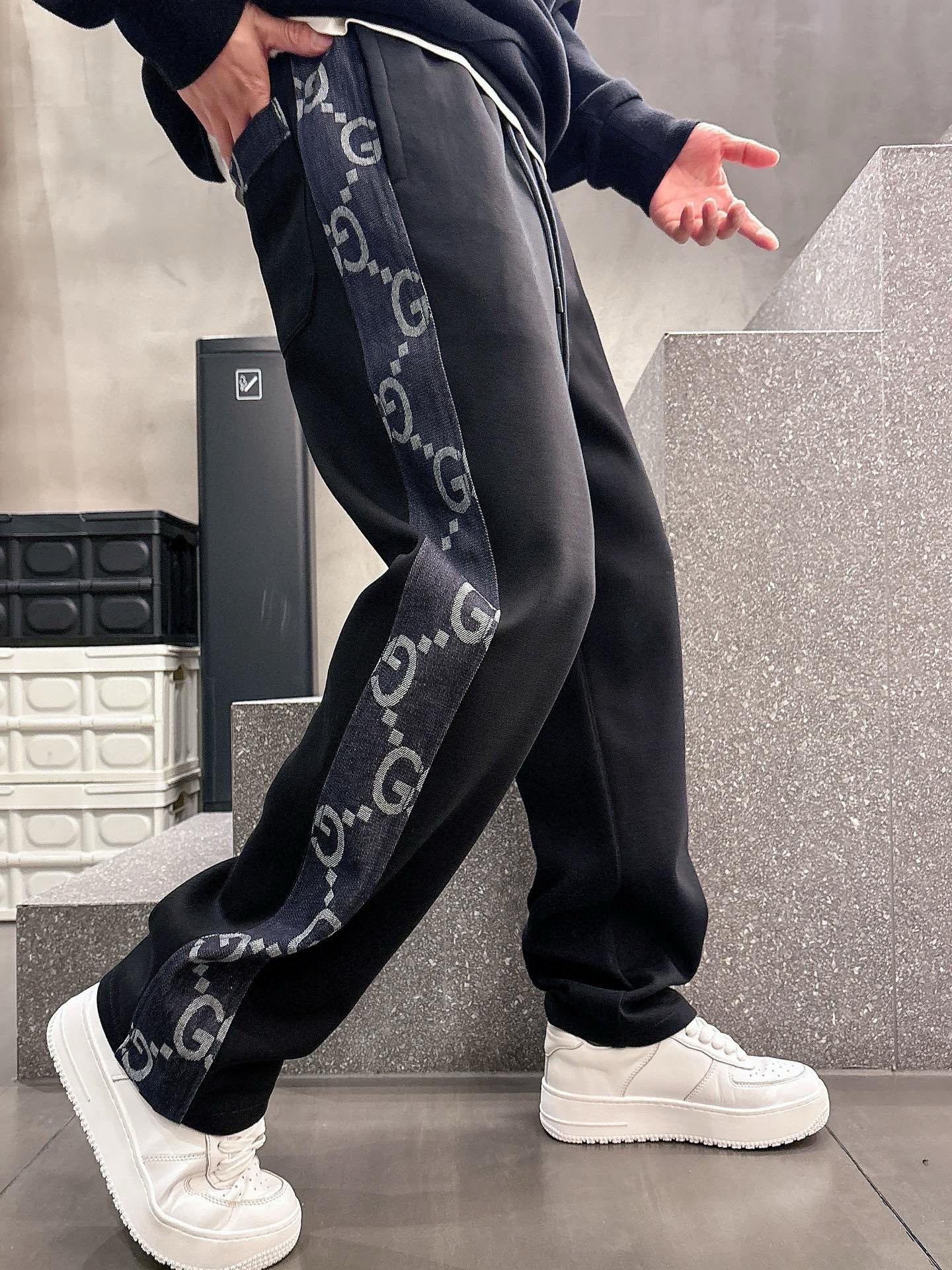 Gucci 2025: Classic Logo Leisure Pants with Custom Fabrics for Great Comfort and Visibility - 图片 3