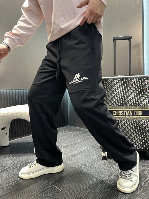 Balenciaga Men's Black Logo Activewear Lounge Pants | Spring 2025 1 Balenciaga Men's Black Logo Activewear Lounge Pants | Spring 2025