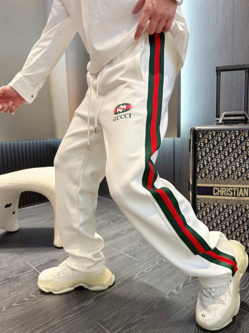 Gucci 2025 Spring New Brand Logo Casual Pants - Comfortable Custom Fabric 1 Gucci 2025 Spring New Brand Logo Casual Pants - Comfortable Custom Fabric