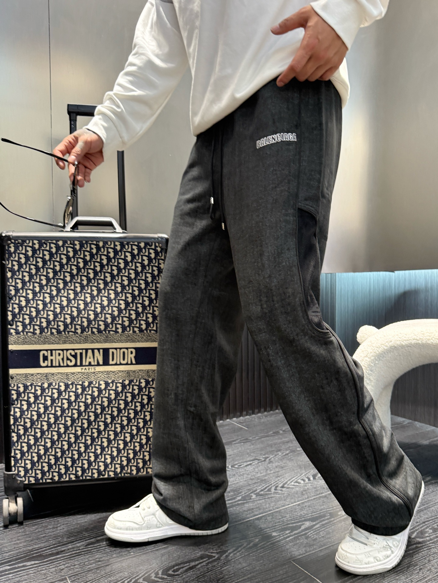 Balenciaga Pantalon de survêtement décontracté avec logo classique pour homme