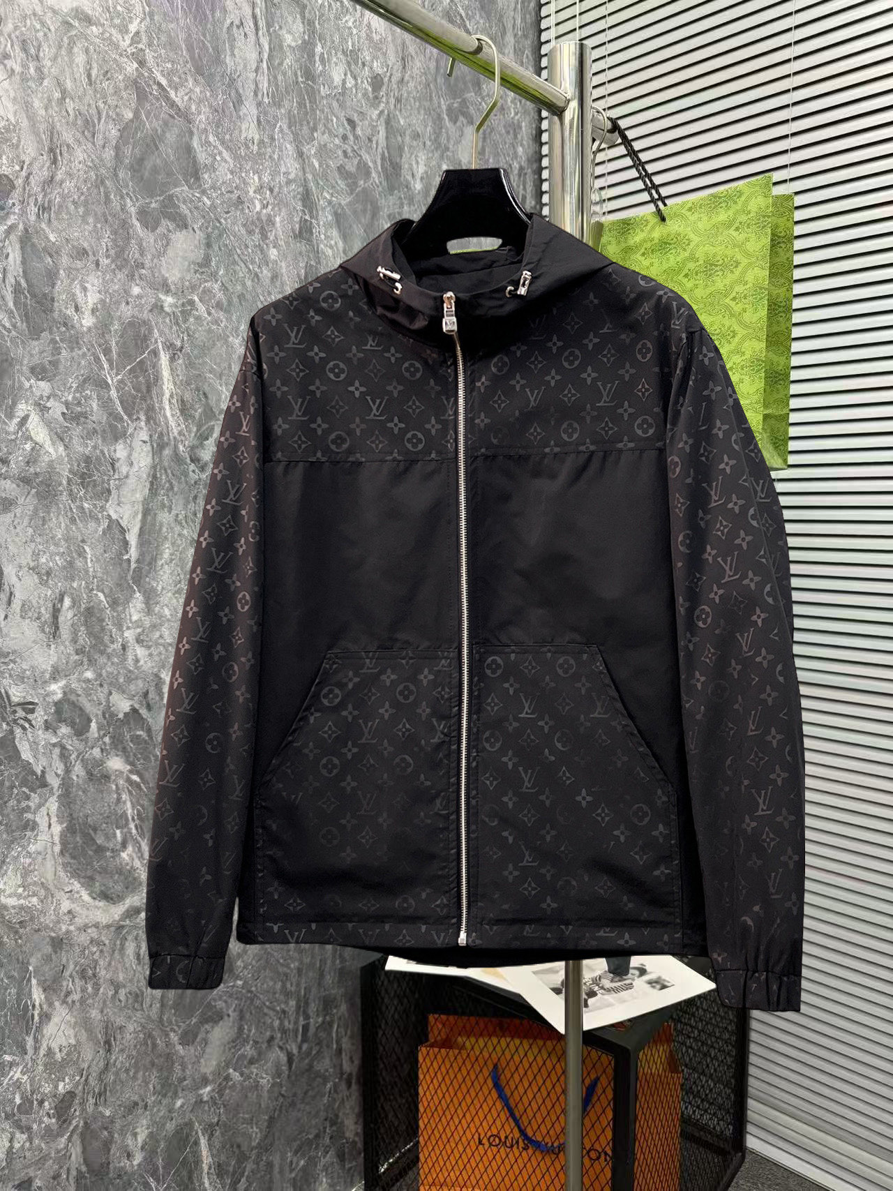 Louis Vuitton Men's Black Monogrammed Jacket - Fall/Winter 2025 Collection