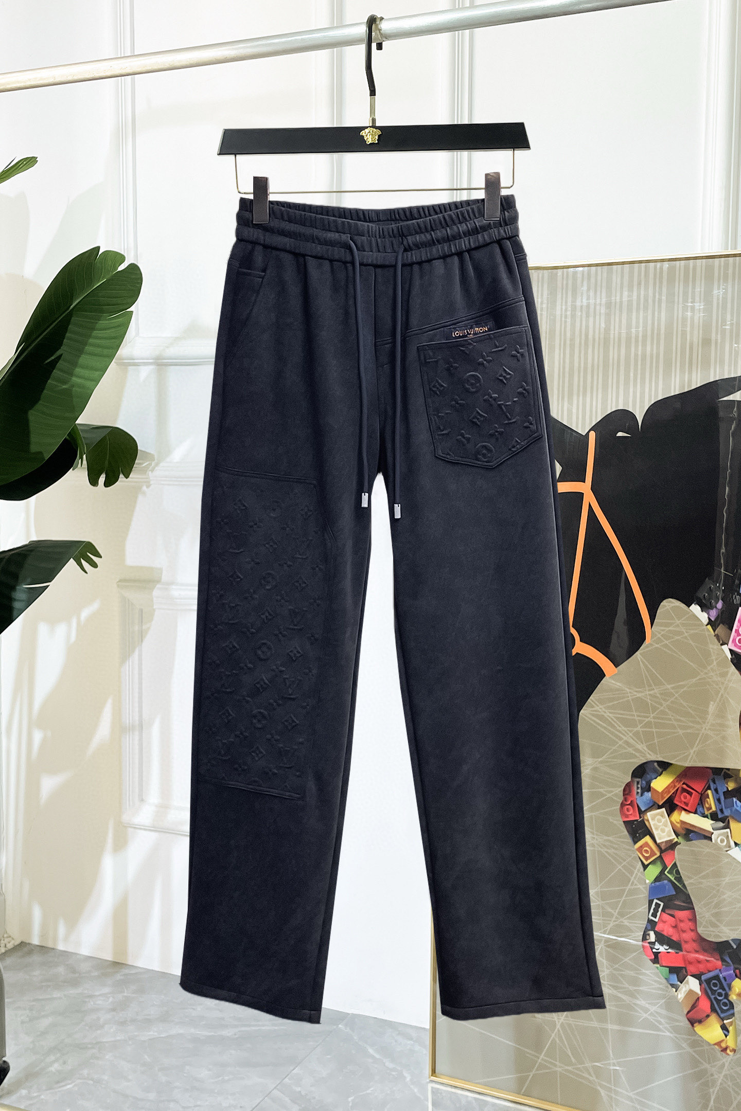 Louis Vuitton Men's Casual Pants with Monogram, Comfortable Fabric