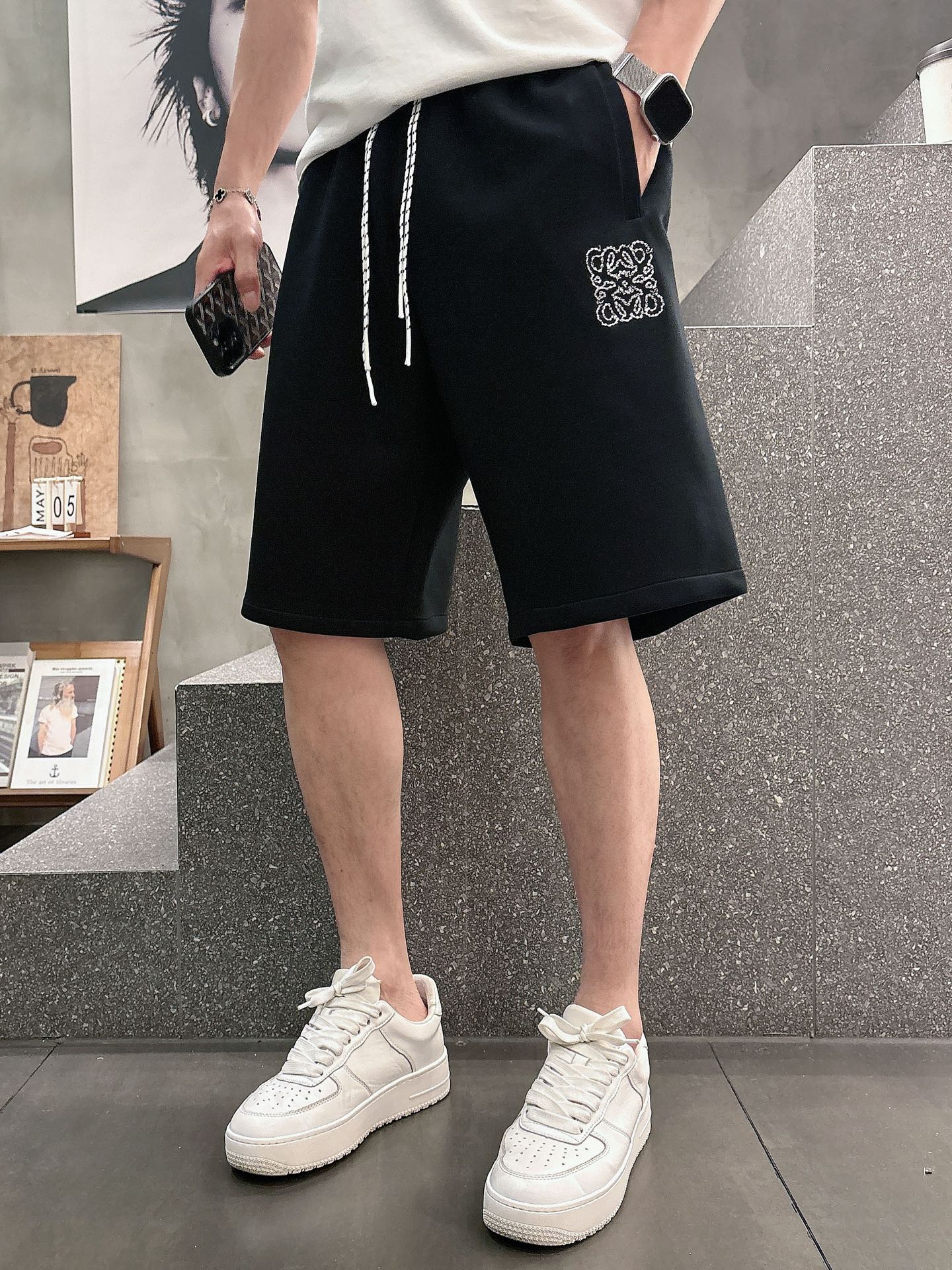 罗意威  三标齐全    2026夏季新款男士休闲短裤，高级定制面料透气面料 透气弹力舒适度极高，细节无