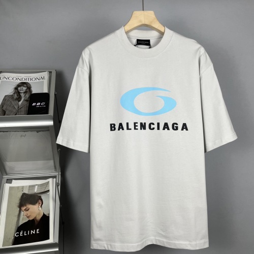 Balenciaga Women's Short Sleeve T-Shirt with Logo, Casual Cotton Tee 1 Balenciaga Women's Short Sleeve T-Shirt with Logo, Casual Cotton Tee