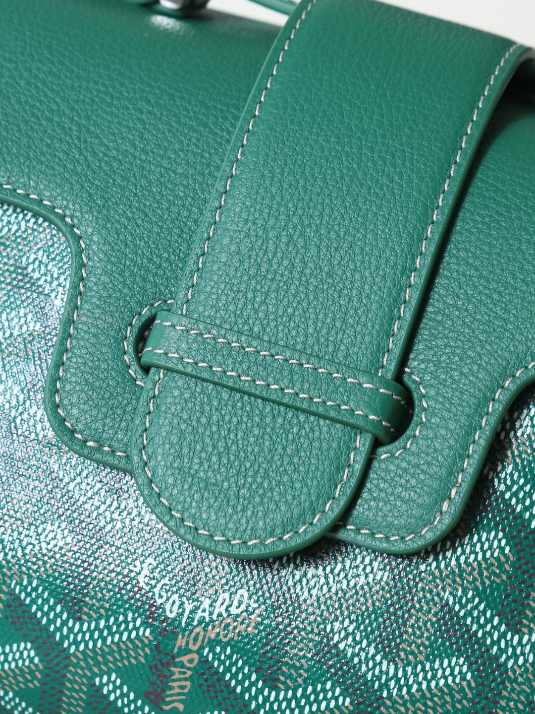 NO:214160,Green details close-up, Goya, original leather19860909绿色细节特写,戈雅，原厂皮,Bag