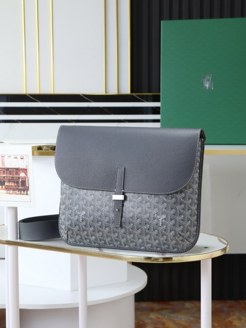 Stylish Coursier Messenger Bag - Perfect for Urban Essentials in Grey, 32 cm 1 Stylish Coursier Messenger Bag - Perfect for Urban Essentials in Grey, 32 cm
