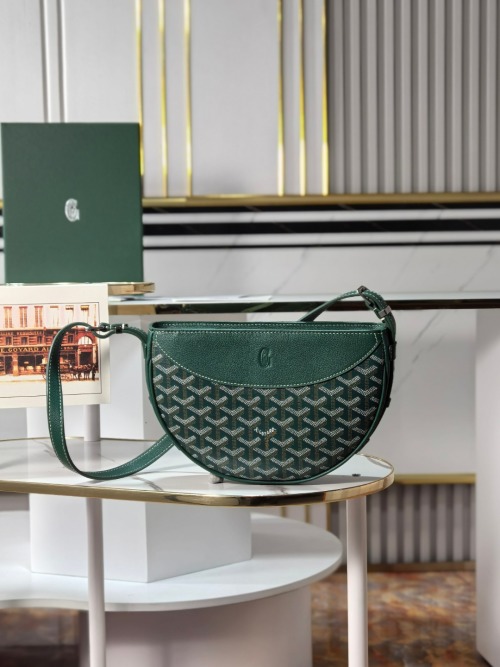 Goyard Hirondelle Crossbody Bag - Goyardine Canvas & Vauzelles Calfskin, Green 5 Goyard Hirondelle Crossbody Bag - Goyardine Canvas & Vauzelles Calfskin, Green