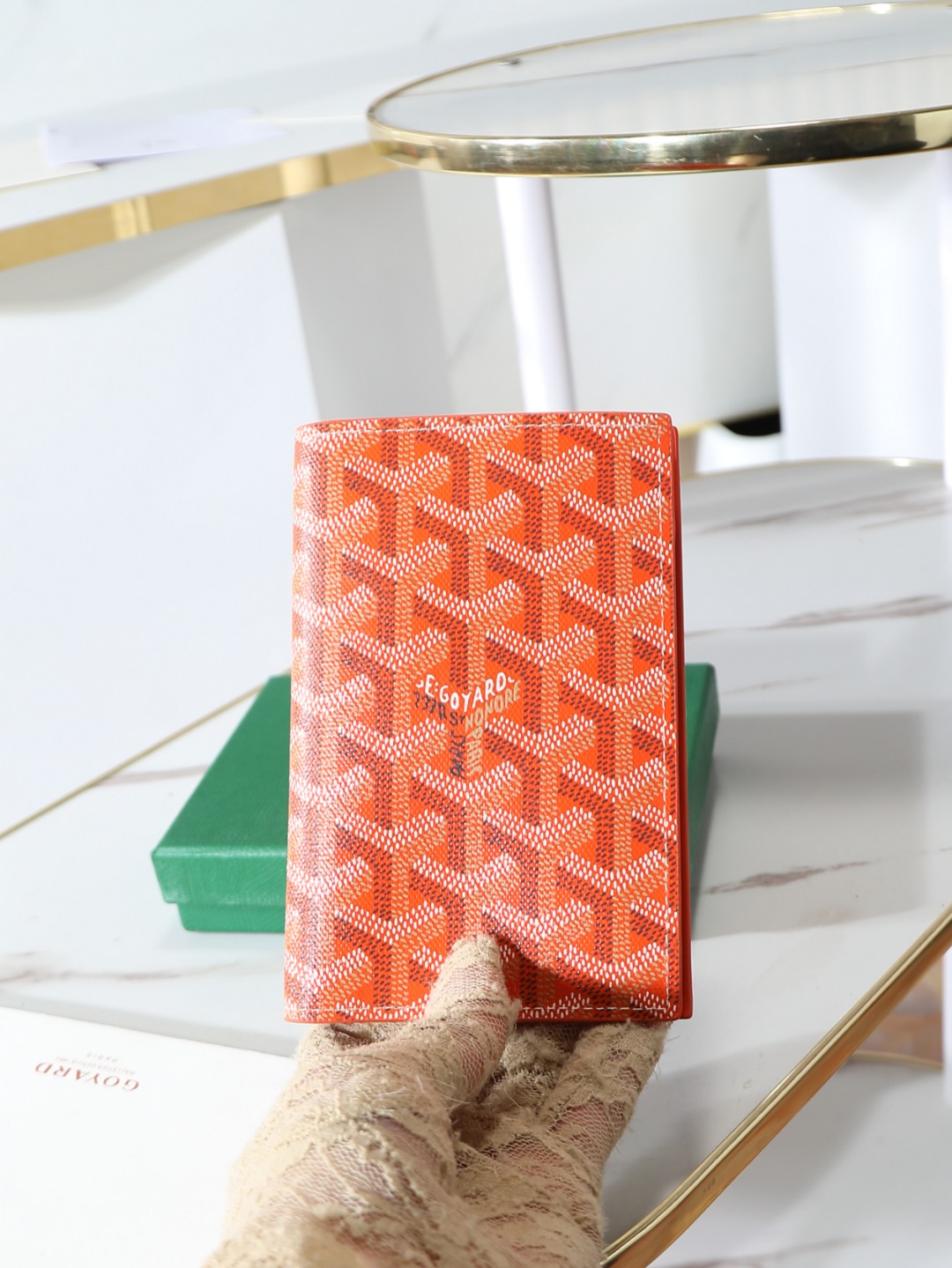 Goyard funda para pasaporte, piel original de fábrica por dentro y por fuera, 1.5 cm x 10 cm x 14 cm, funda p…