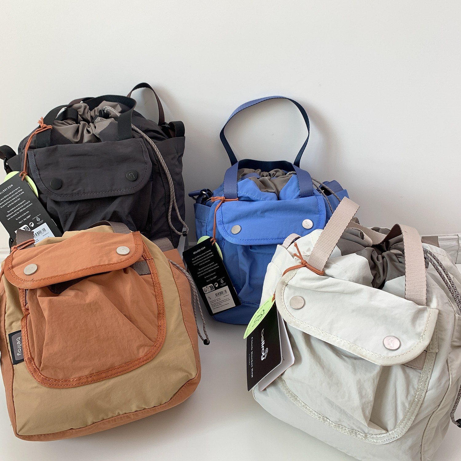🌹🌹🌹Bellroy Australia Cinch Bucket Bag 9L, bolso cubo ultraligero, estilo urbano casual, bandolera, 4 colores: gris c…