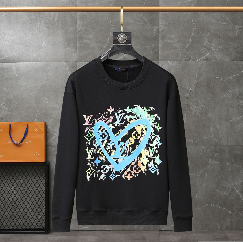 Louis Vuitton Clothing Sweatshirts Black White Unisex Fall/Winter Collection