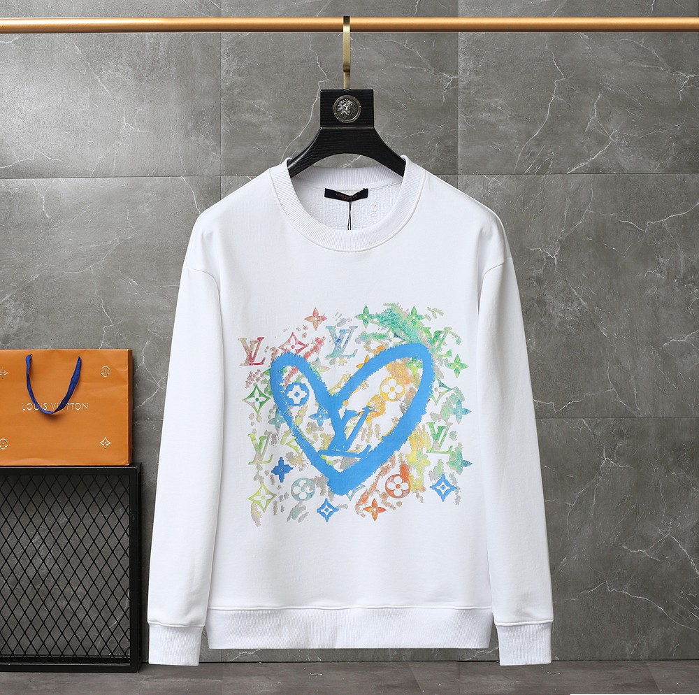 Louis Vuitton Clothing Sweatshirts Black White Unisex Fall/Winter Collection