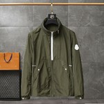 Moncler High
 Clothing Coats & Jackets Black Blue Green Nylon Re-Nylon Hooded Top