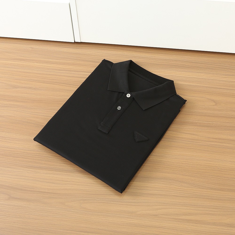 🌾普拉达P家经典翻领Polo春夏新款首发专柜最新款高端订制 高端定制匹马棉＋桑蚕丝＋莫代尔面料.手感柔软