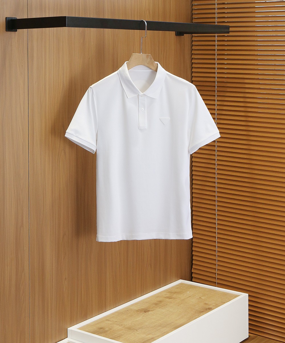 🌾普拉达P家经典翻领Polo春夏新款首发专柜最新款高端订制 高端定制匹马棉＋桑蚕丝＋莫代尔面料.手感柔软