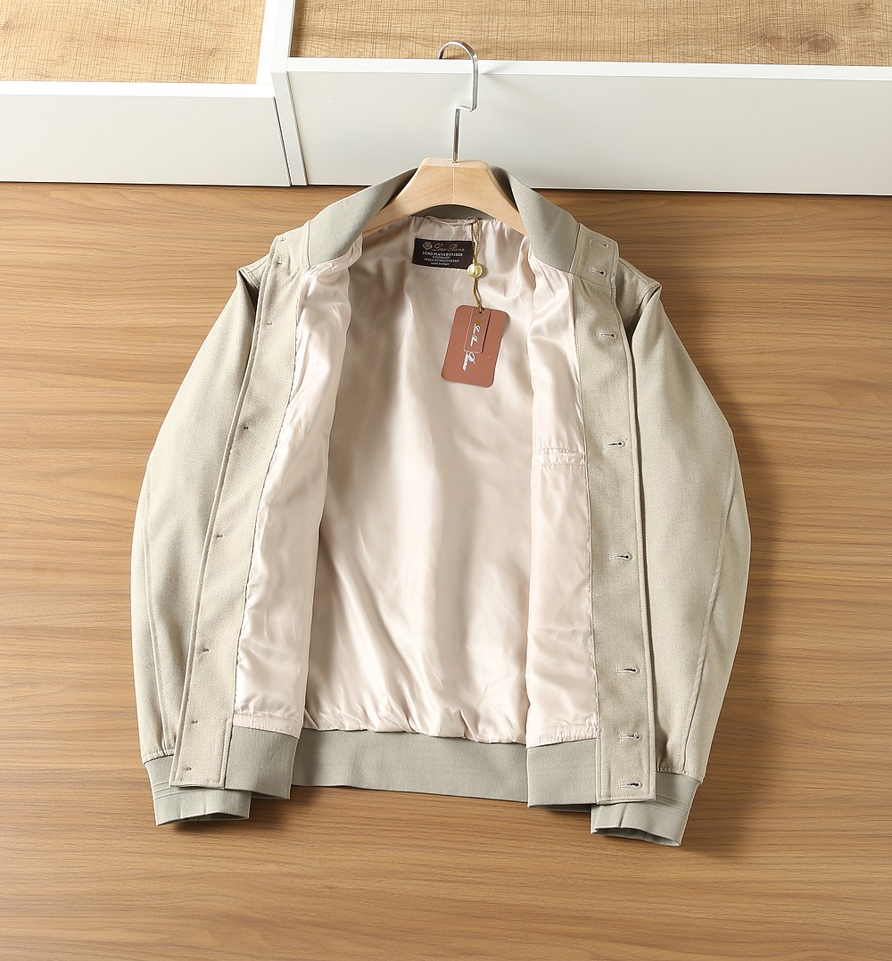 🌾lP🆕诺悠翩雅2026FW春夏男士夹克外套！高端老钱味十足！提供三种颜色选择，分别是深灰色和卡其色 米