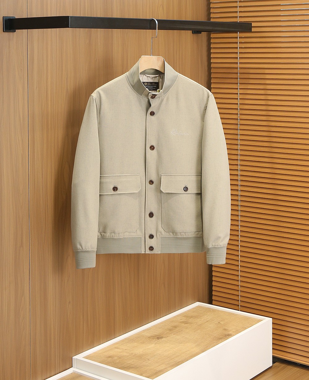 🌾lP🆕诺悠翩雅2026FW春夏男士夹克外套！高端老钱味十足！提供三种颜色选择，分别是深灰色和卡其色 米
