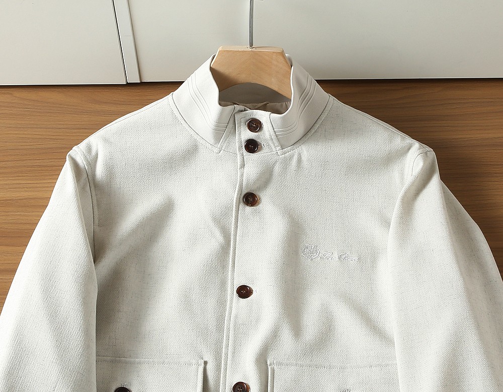 🌾lP🆕诺悠翩雅2026FW春夏男士夹克外套！高端老钱味十足！提供三种颜色选择，分别是深灰色和卡其色 米