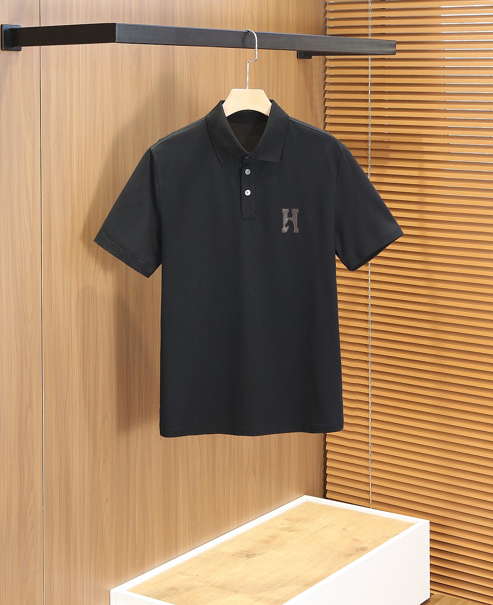 🌾爱*仕(He*mès) 2026春夏 年年经典 商务休闲男士短袖POLO衫. 经典百搭.衣橱必备的款式