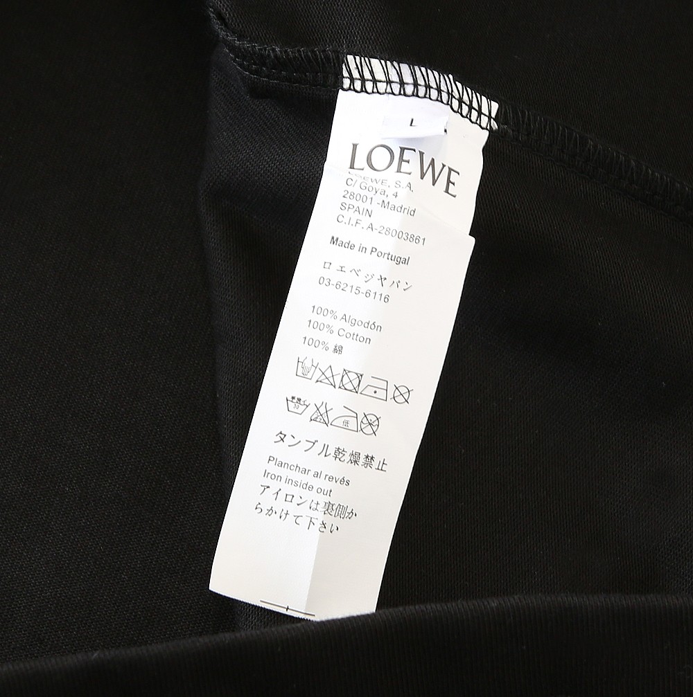 🌾罗*威L**WE 2026春夏 印花微阔圆领短袖T恤 他家的设计总能给人时尚的亮点 前胸精致的字母刺绣