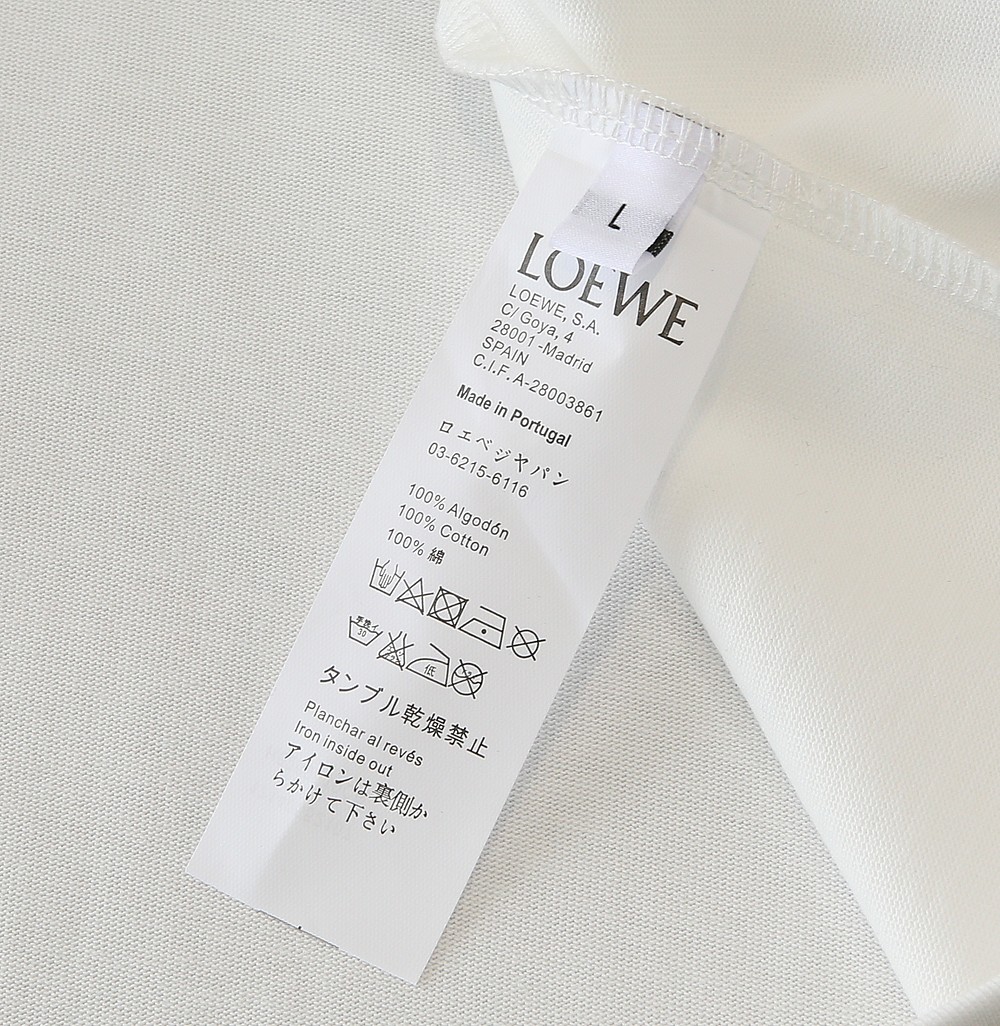 🌾罗*威L**WE 2026春夏 印花微阔圆领短袖T恤 他家的设计总能给人时尚的亮点 前胸精致的字母刺绣