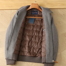 羽绒服 LV秋冬新款男士商务休闲羊毛羽绒服外套,鹅绒填充,面料与辅料皆为客供,定织定染而成,触感极为柔软细腻,细节精湛考 羽绒服 LV秋冬新款男士商务休闲羊毛羽绒服外套,鹅绒填充,面料与辅料皆为客供,定织定染而成,触感极为柔软细腻,细节精湛考