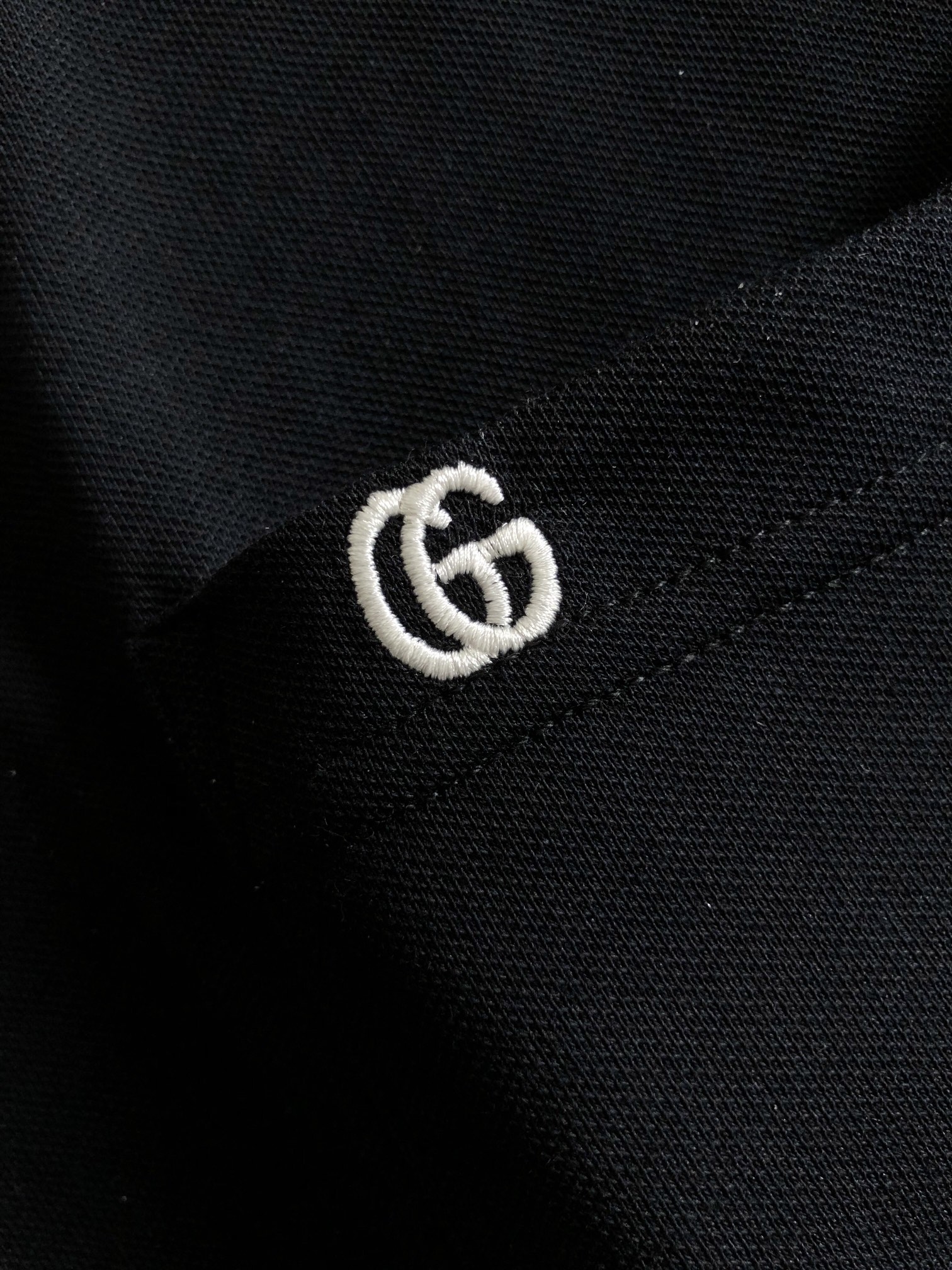 Gucc*M-XXXL24款顶级黑白双色简约款领口织带双G字母刺绣logo百搭Polo衫顶级提花领口融合