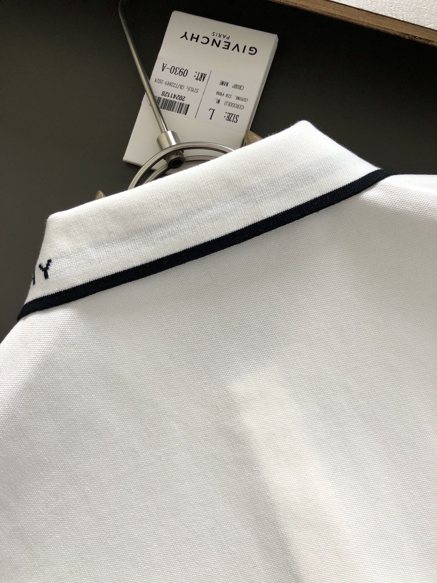 Give*修身版型24SS最新最顶级版本纯色百搭刺绣翻领Polo衫最顶级的品质专柜原单短袖顶级制作工艺进