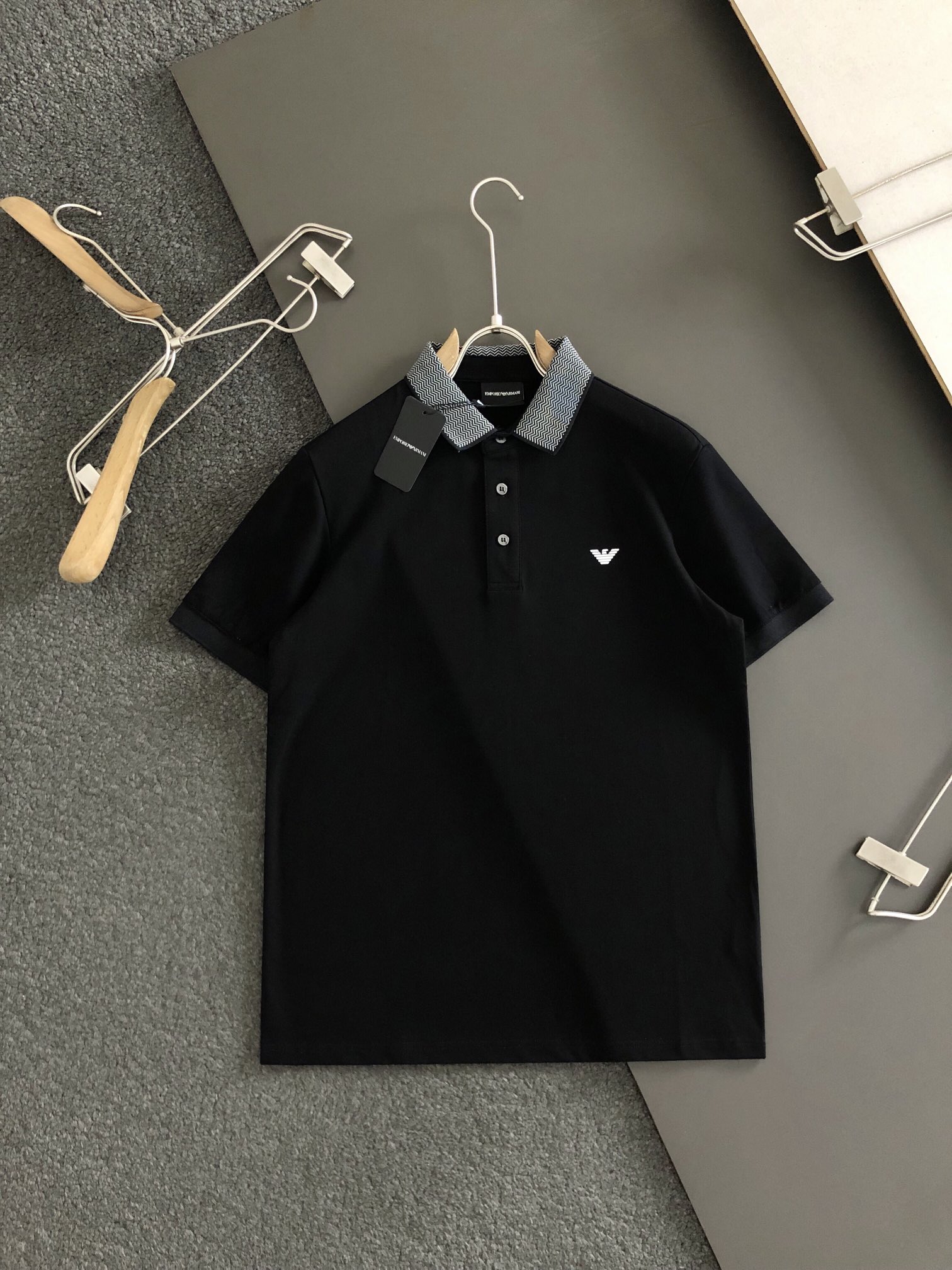 AMN*合身版型24SS最新最顶级翻领Polo衫最顶级的品质专柜原单短袖顶级制作工艺进口面料专柜品质印花