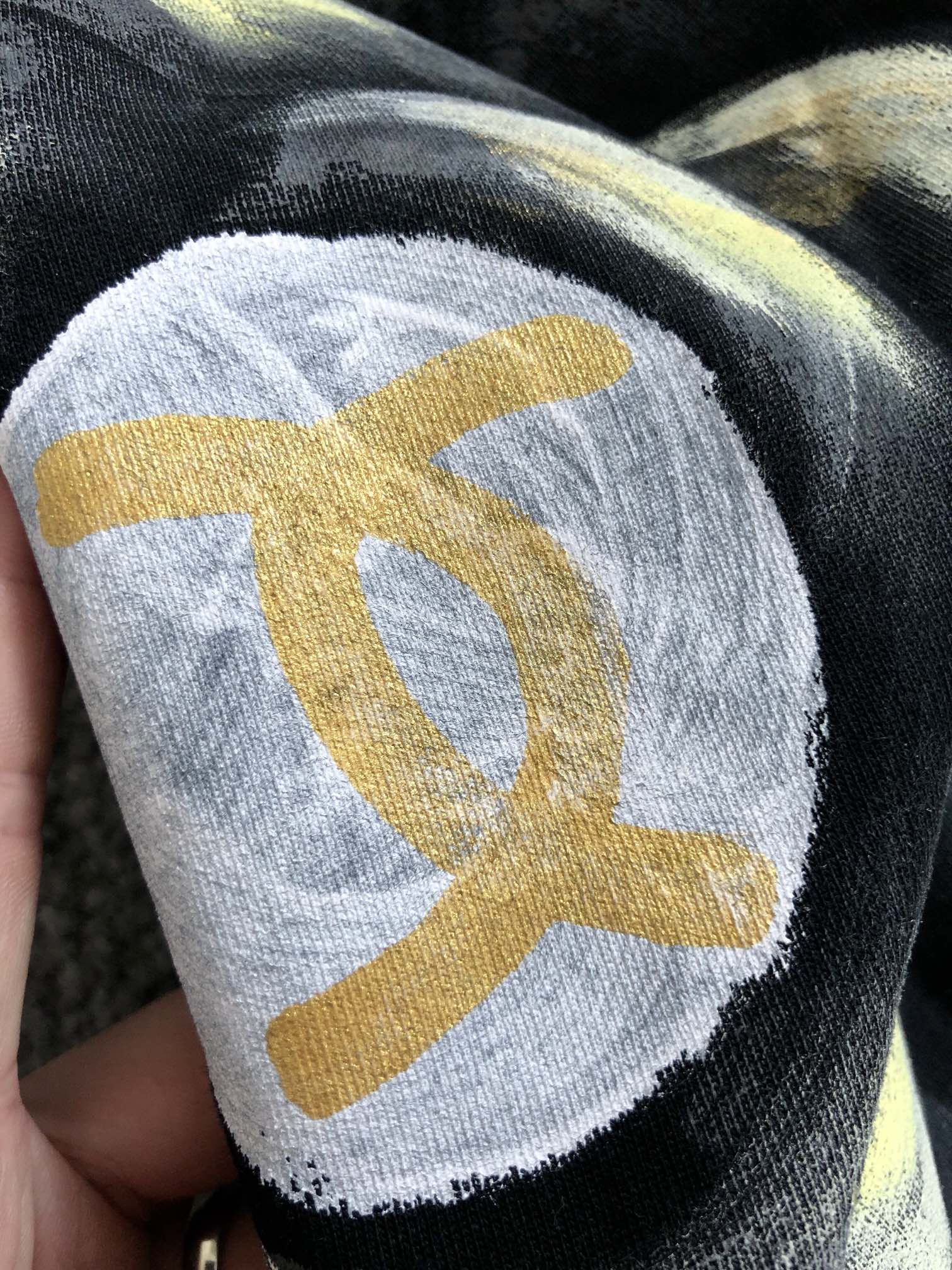 Chan*25SS 最新最顶级手绘款前后幅呼应质感短袖，专柜款短袖，顶级纯棉品质专柜原单短袖，顶级制作工