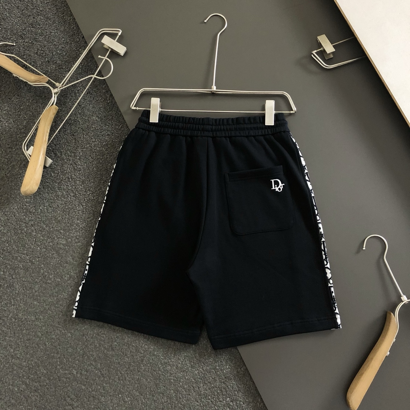 Dior Men's Black Cotton Blend Shorts with Jacquard Side Stripe - S to XL 6 i1750937309429 5893 0 2