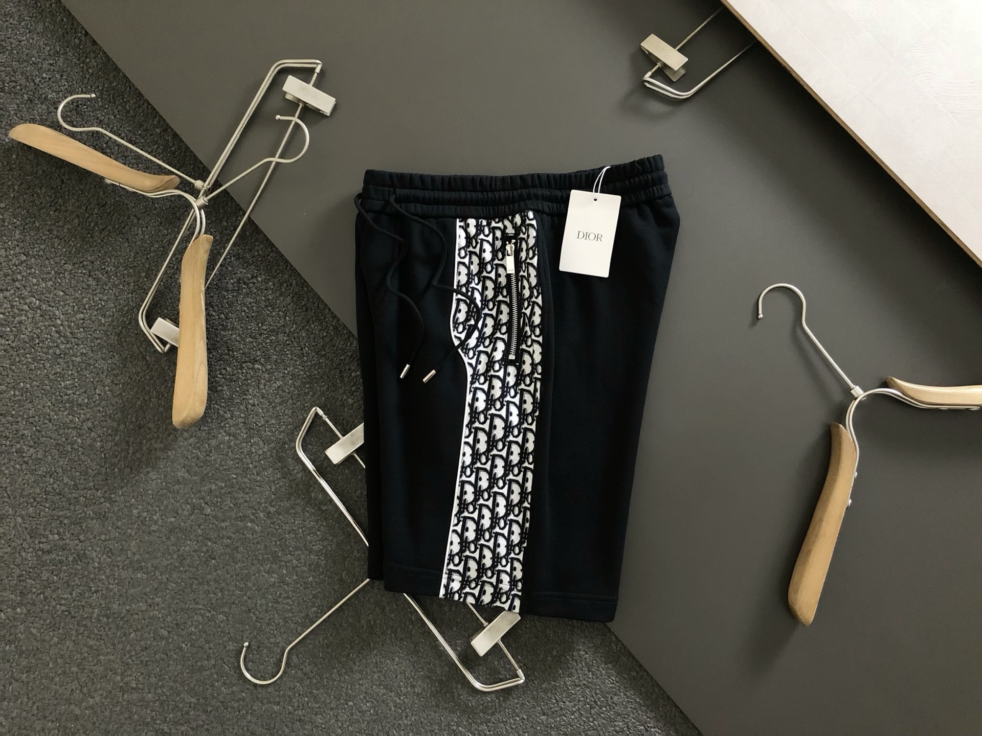 Dior Men's Black Cotton Blend Shorts with Jacquard Side Stripe - S to XL 2 i1750937309796 8062 0 8