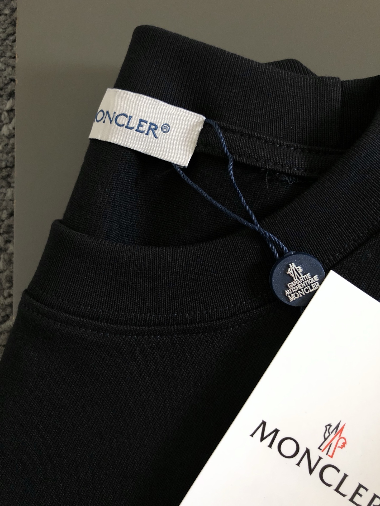 Moncler Men's Black Cotton T-Shirt with Shark Print, Short Sleeve, Round Neck 10 i1750937381932 8225 0 6