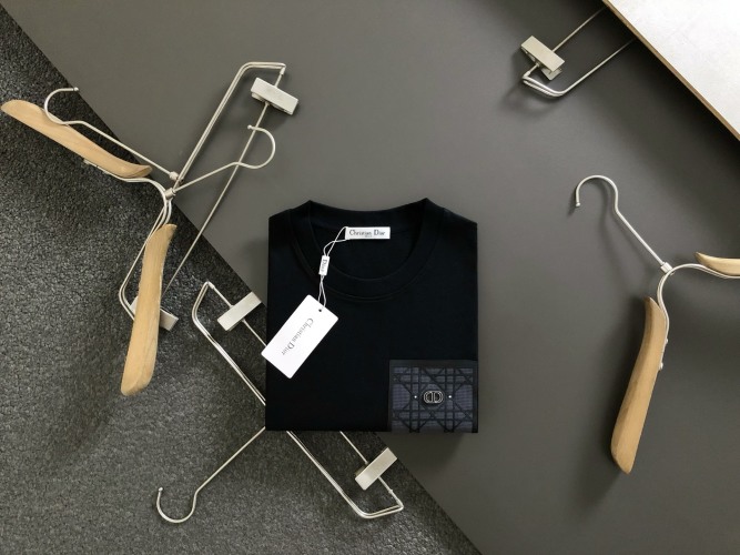 Dior Men's Black Cotton T-Shirt with CD Logo XS-L 1 Dior Men's Black Cotton T-Shirt with CD Logo XS-L