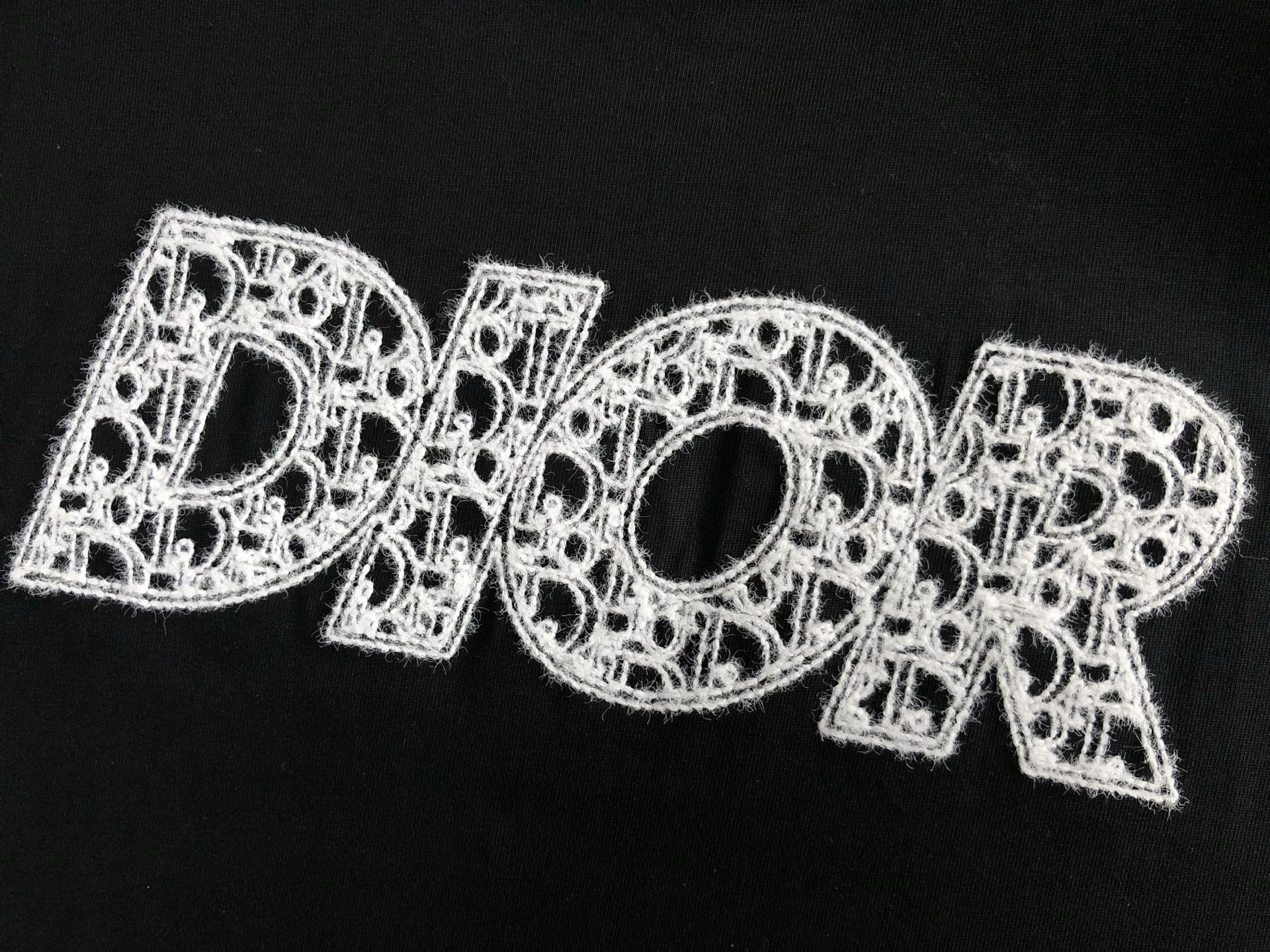  Dir*合身版型S-Xl
25春夏顶级毛绒刺绣潮牌短袖，精致工艺专柜面料，顶级元素融合打造，3标齐全，