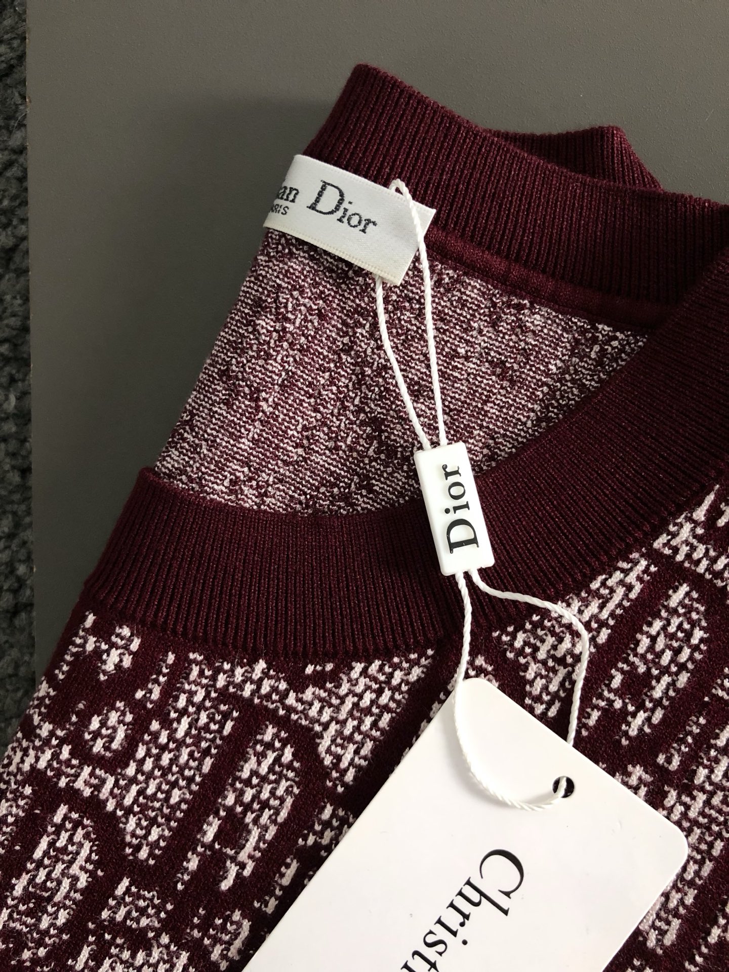 Dir*合身版型M-XXXL2025秋冬提花渐变羊毛短袖，精致工艺专柜面料，顶级元素融合打造，经典短袖3