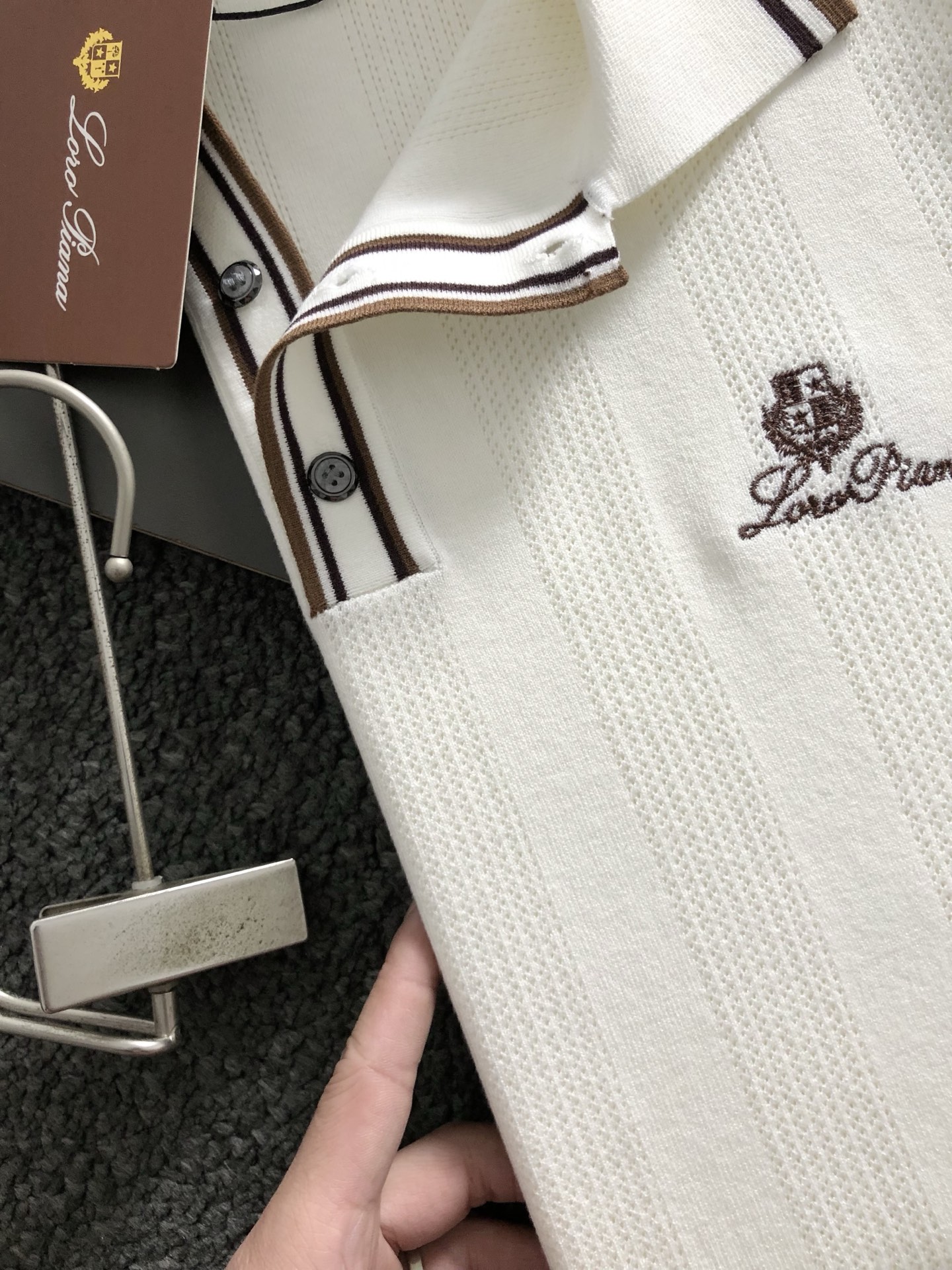 lP🆕*合身版型M-XXXL2025秋冬老钱风字母提花羊毛短袖Polo*精致工艺专柜面料，顶级元素融合打