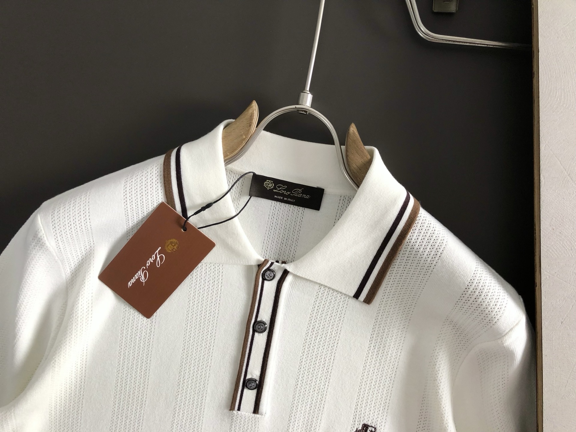 lP🆕*合身版型M-XXXL2025秋冬老钱风字母提花羊毛短袖Polo*精致工艺专柜面料，顶级元素融合打