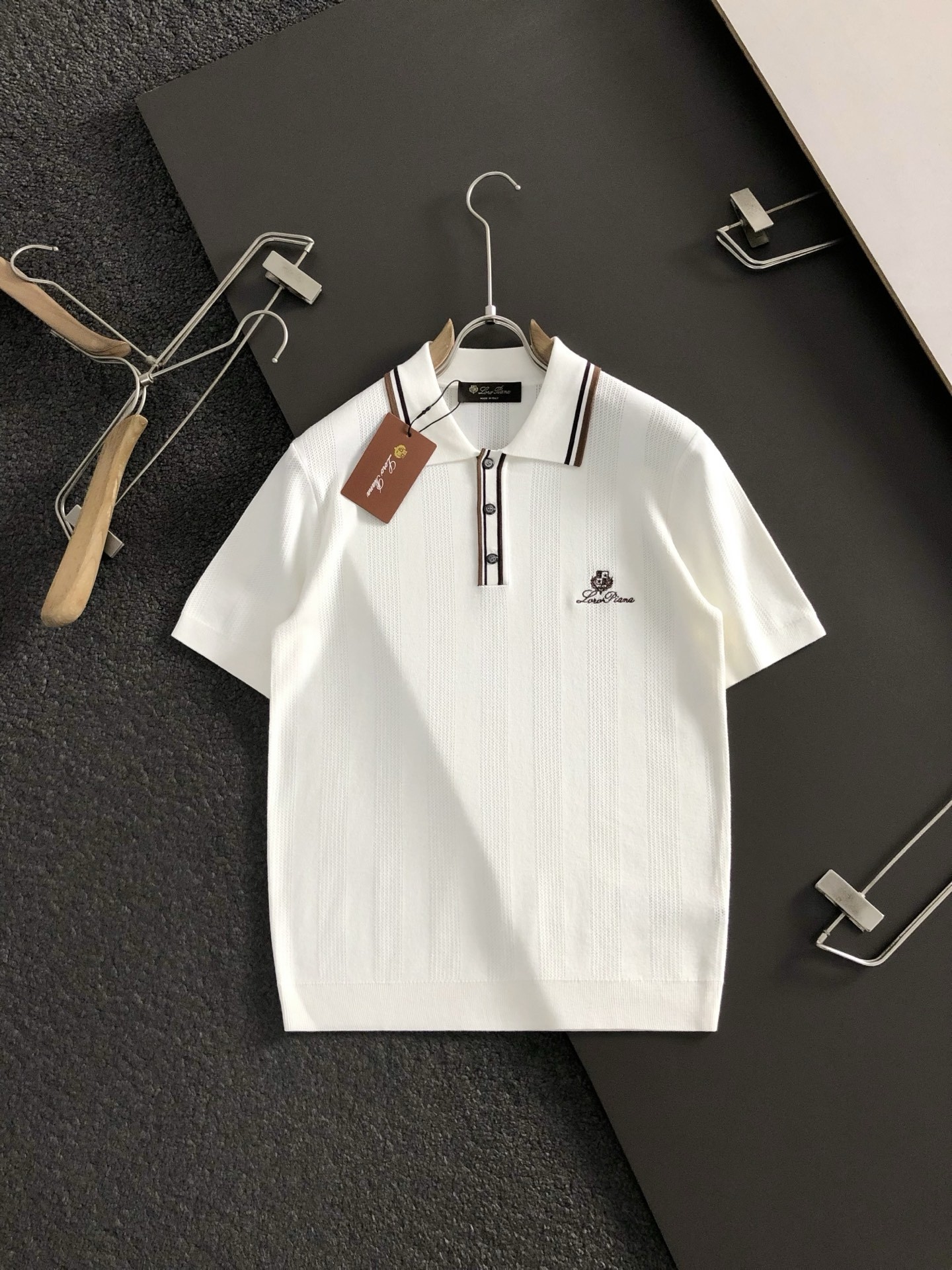 lP🆕*合身版型M-XXXL2025秋冬老钱风字母提花羊毛短袖Polo*精致工艺专柜面料,顶级元素融合打