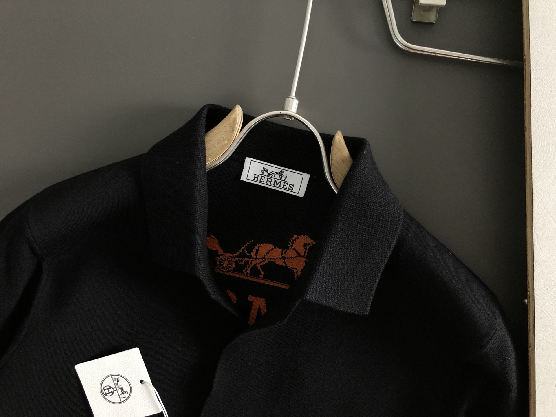 Hms*合身版型 M-xxxl25新款时尚内里提花针织羊毛夹克，专柜辅料融合羊毛开衫外套，顶级工艺打造，