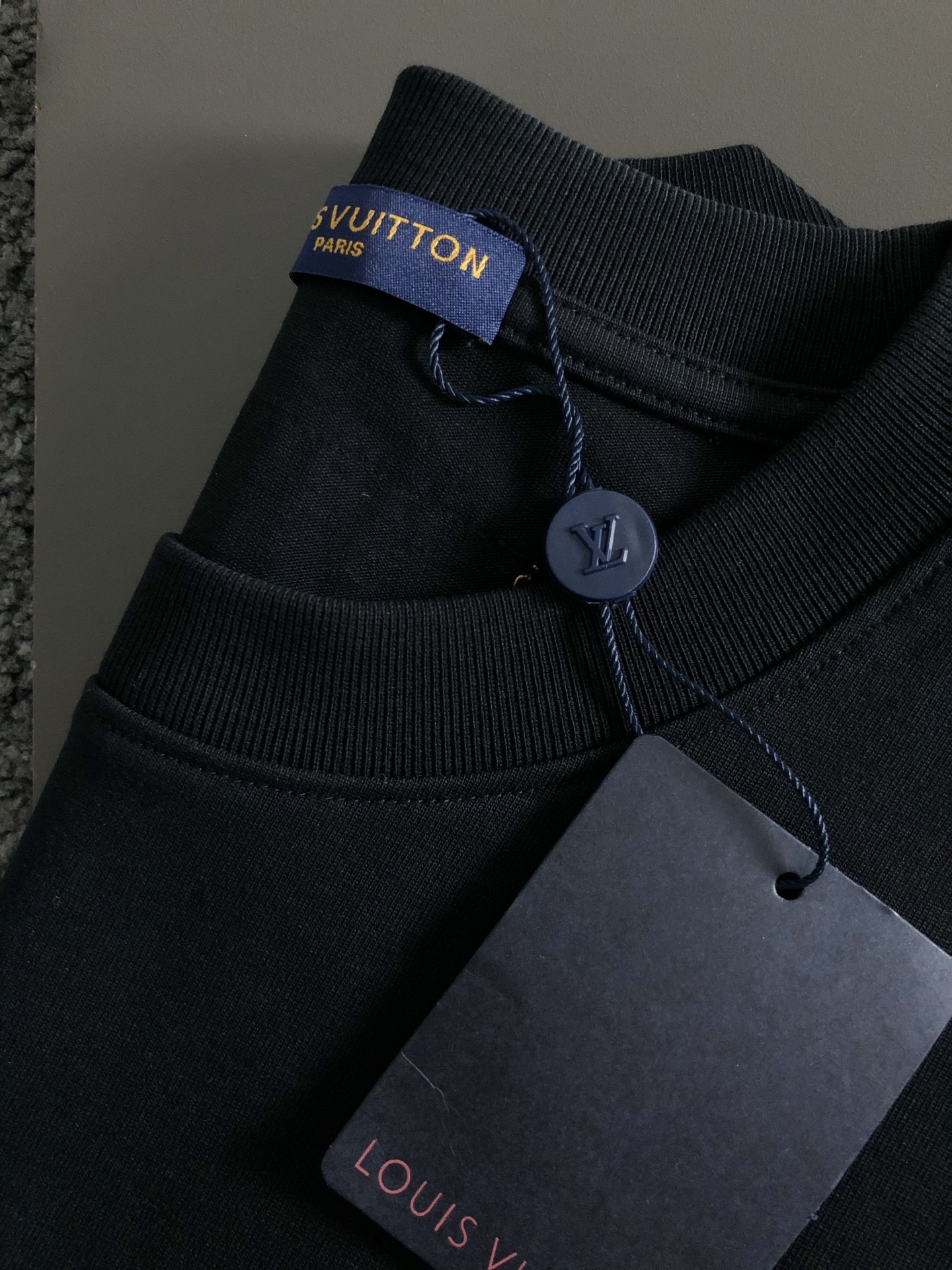 L牌*合身版型S-Xl25早春最新重工印花前后幅对应logo 融合高工艺重磅短袖，高端品质专柜原单圆领援