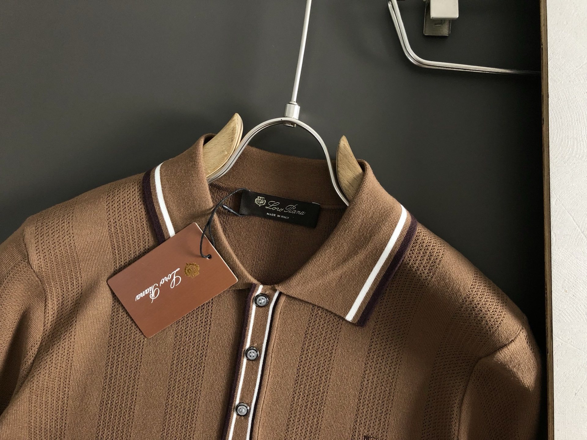 lP🆕*合身版型M-XXXL2025秋冬老钱风字母提花羊毛短袖Polo*精致工艺专柜面料,顶级元素融合打