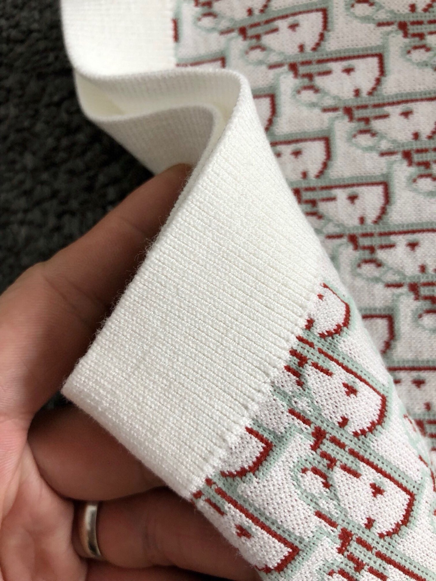 Dir*合身版型M-XXXL2025秋冬时尚满幅提花羊毛短袖Polo*精致工艺专柜面料，顶级元素融合打造