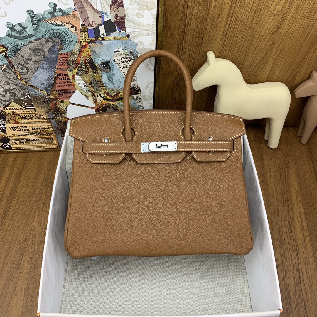 Hermes Birkin Bags Handbags Brown Coffee Color