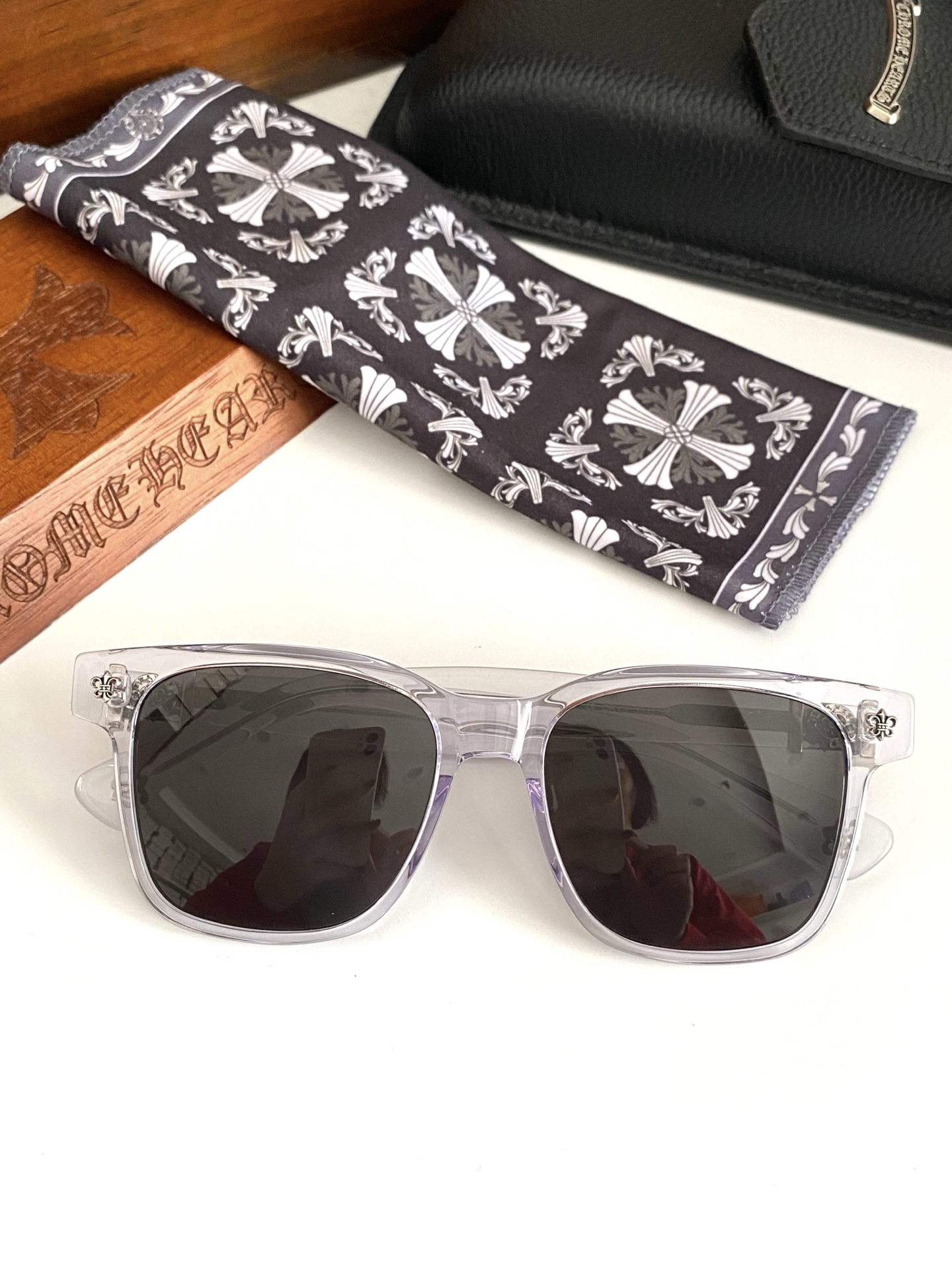 新款太阳镜🕶️CHROME HEART男女都🉑️ 瘦脸神器 CH8055SIZE:55-18-150