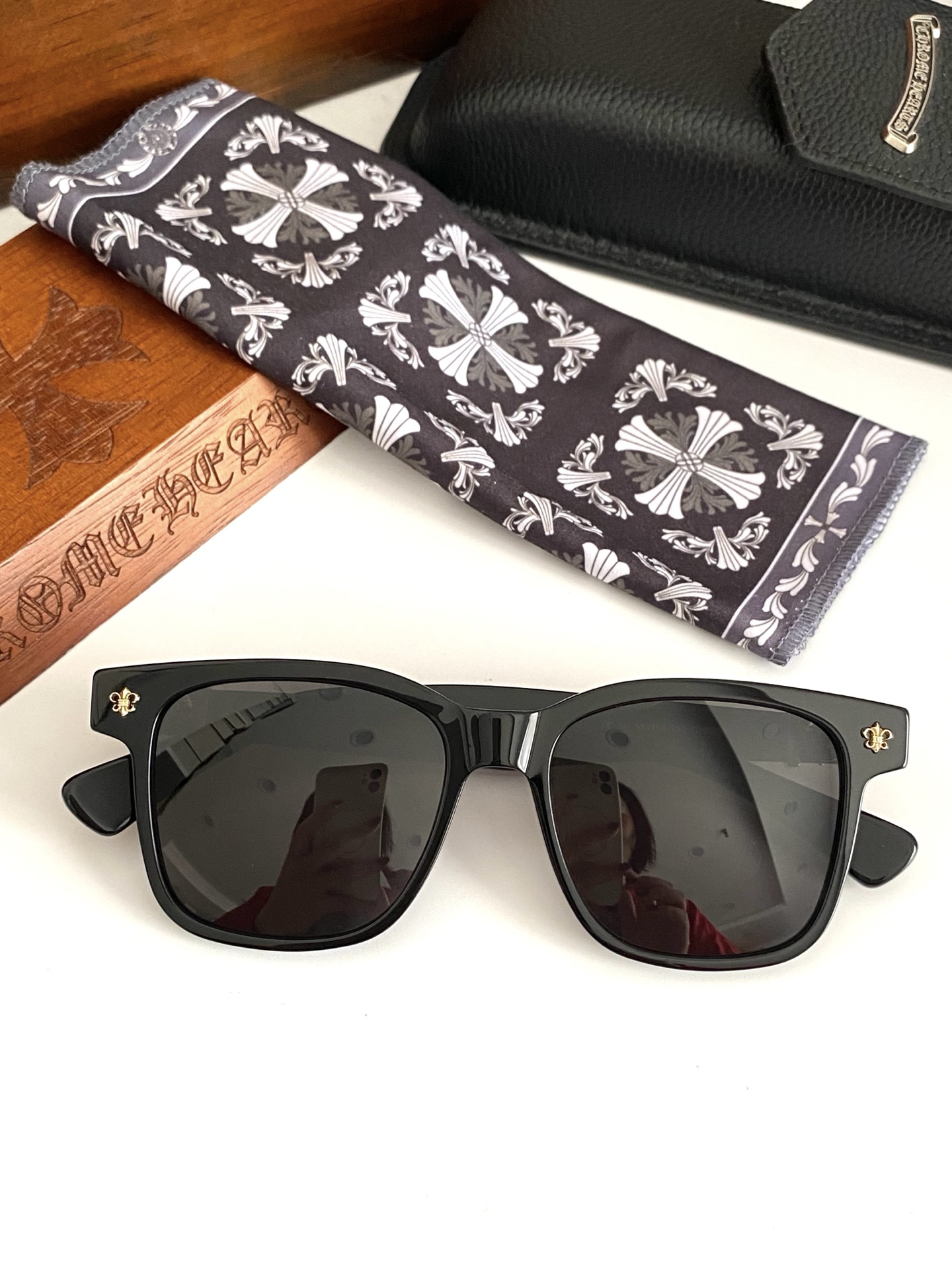 新款太阳镜🕶️CHROME HEART男女都🉑️ 瘦脸神器 CH8055SIZE:55-18-150