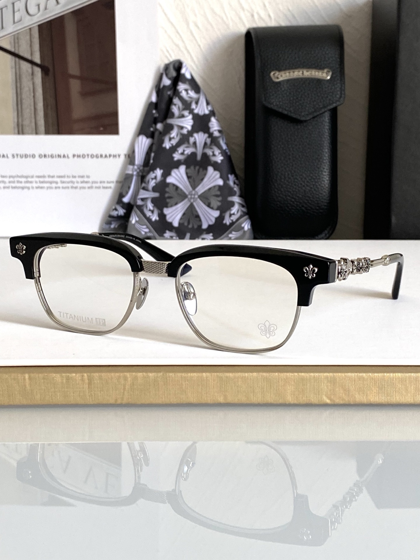 钛 重工新品眉架〰️CHROME HEART立体切割工艺制作 质感满分CH8224 SIZE:53-20