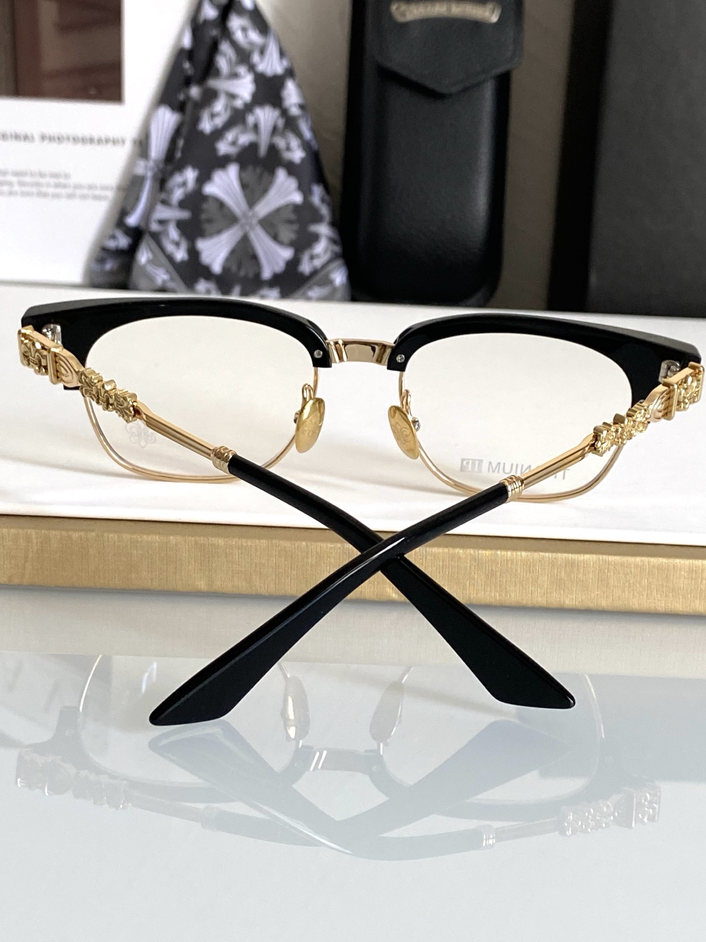 钛 重工新品眉架〰️CHROME HEART立体切割工艺制作 质感满分CH8224 SIZE:53-20