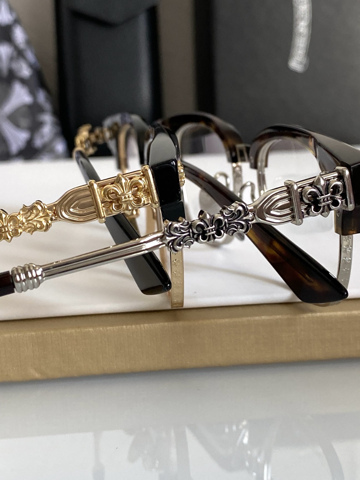 钛 重工新品眉架〰️CHROME HEART立体切割工艺制作 质感满分CH8224 SIZE:53-20