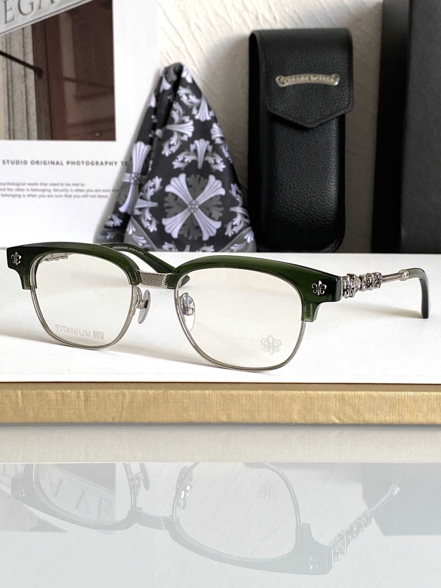 钛 重工新品眉架〰️CHROME HEART立体切割工艺制作 质感满分CH8224 SIZE:53-20