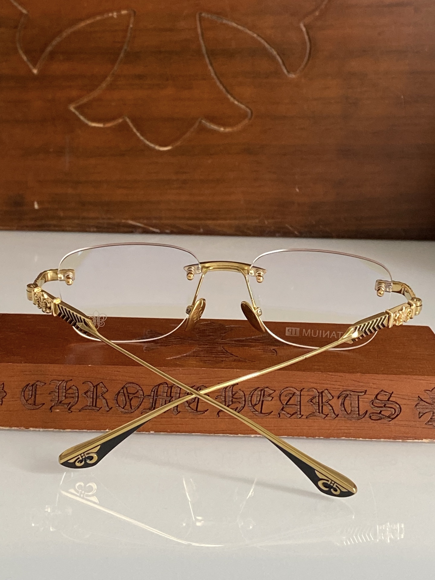 精品高档 无边钛架〰️TITANIUMCHROME HEARTCH8326 SIZE：53-18-146